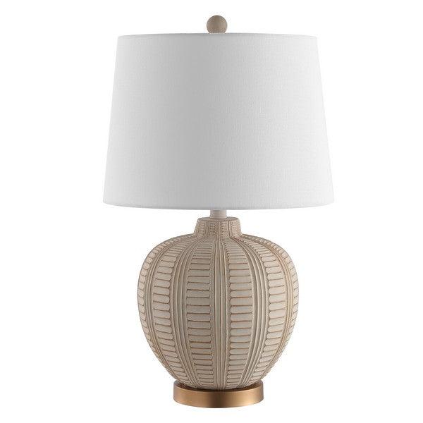 Safavieh Marrla Cream-Rose Gold Textured Table Lamp