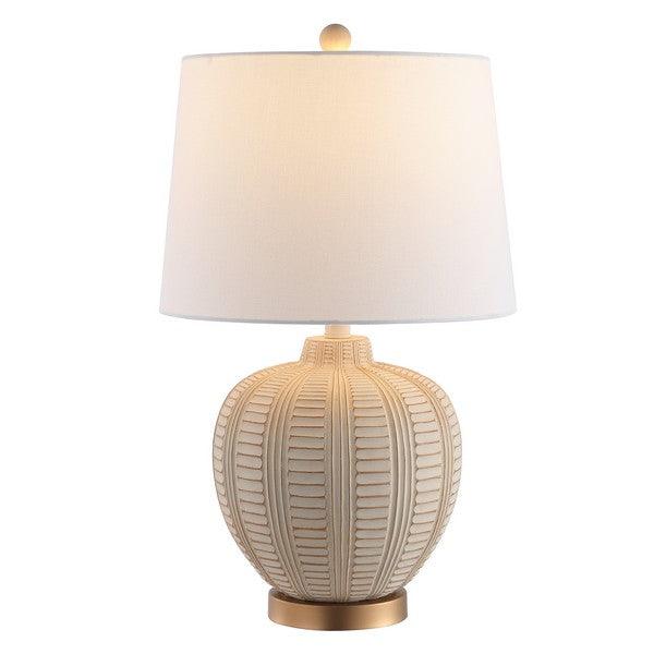 Safavieh Marrla Cream-Rose Gold Textured Table Lamp