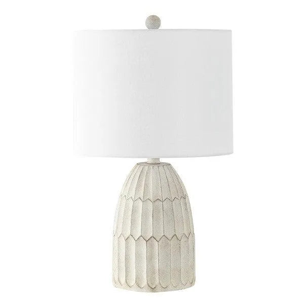 Safavieh Ronken White Hexagons Table Lamp