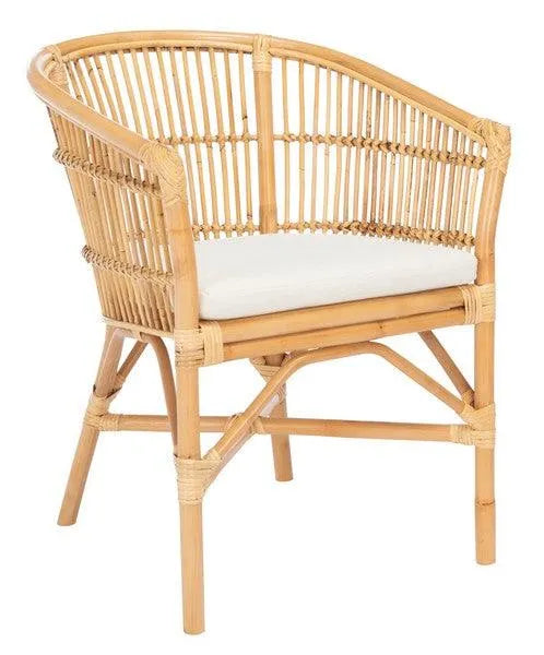 Safavieh Olivia Natural Rattan Barrel Accent Chair