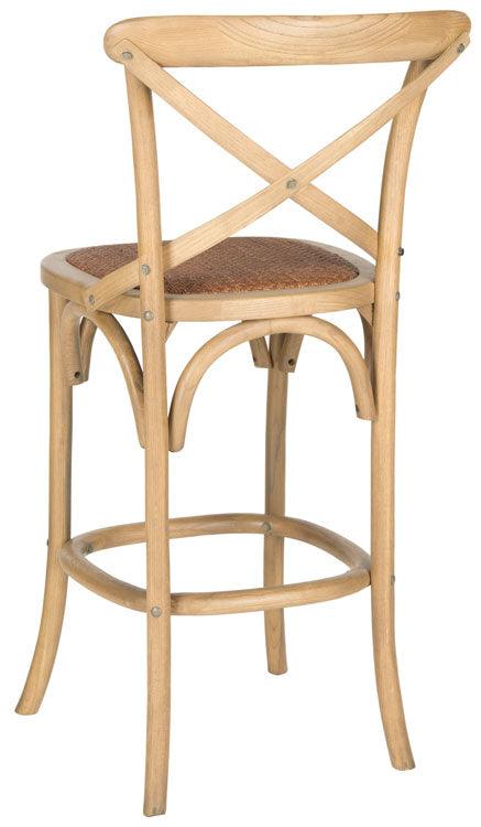 Safavieh Franklyn Oak Finished X Back Bar Stool