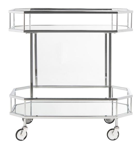 Safavieh Silva Silver Octagon Bar Cart