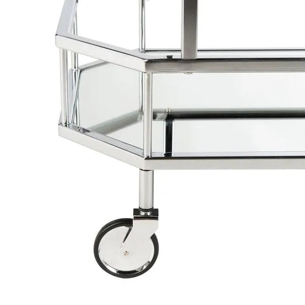 Safavieh Silva Silver Octagon Bar Cart