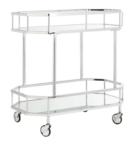 Safavieh Silva Silver Octagon Bar Cart