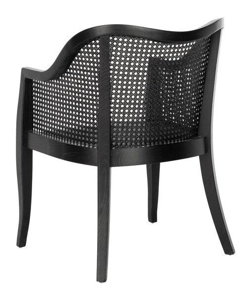 Safavieh Maika Black Cane Contemporary Dining Chair