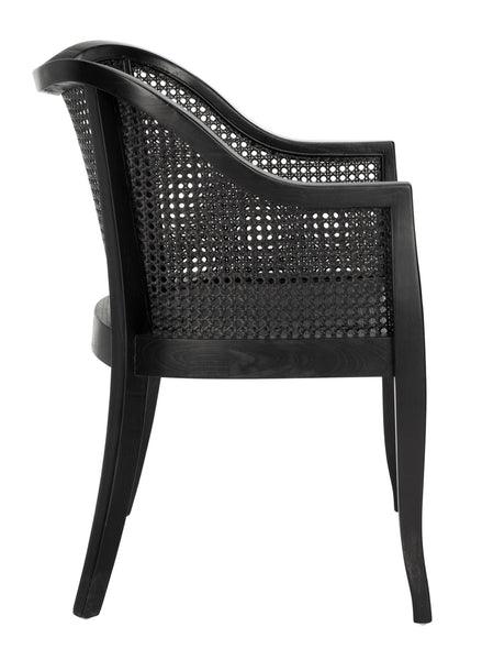 Safavieh Maika Black Cane Contemporary Dining Chair