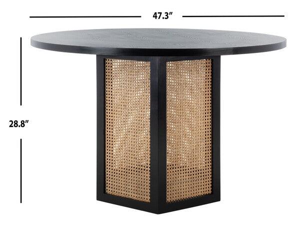 Safavieh Danez Sleek Black Cane Dining Table