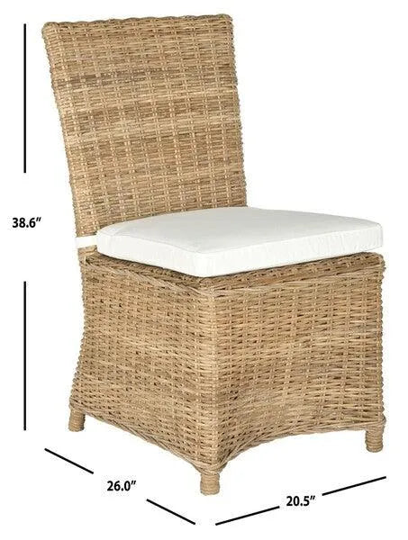 Safavieh Sebesi Natural Rattan Island Side Chair (Set of 2)