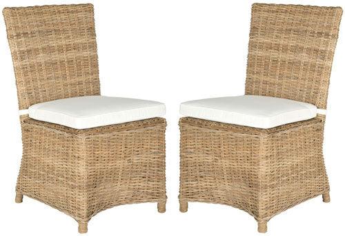 Safavieh Sebesi Natural Rattan Island Side Chair (Set of 2)