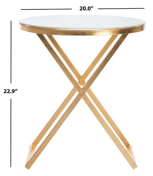 Safavieh Riona Gold Round Top Accent Table