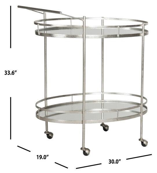 Safavieh Dante Silver Hotel Style Bar Cart