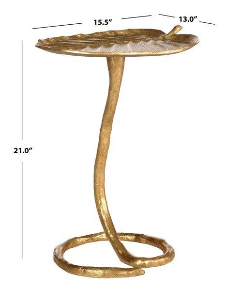 Safavieh Mina Contemporary Gold Foil Petal Side Table