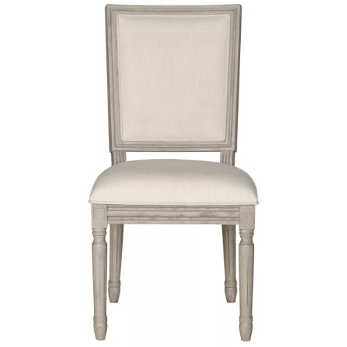 Safavieh Buchanan Beige Linen Rustic Grey Brasserie Side Chair (Set of 2)