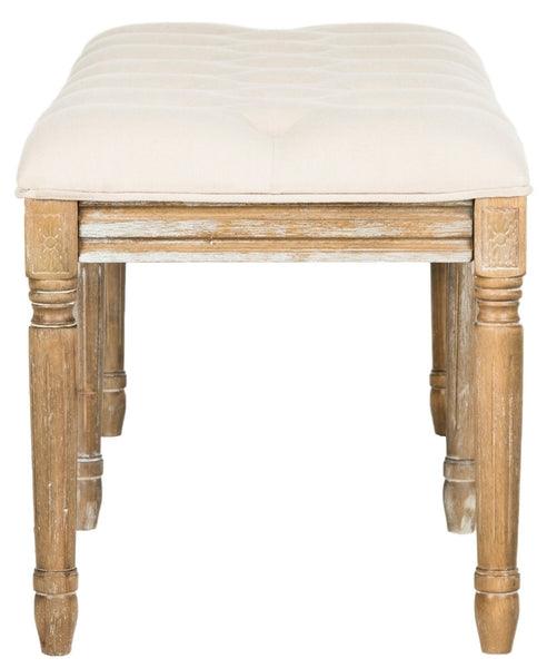 Safavieh Rocha French Brasserie Beige Linen Bench