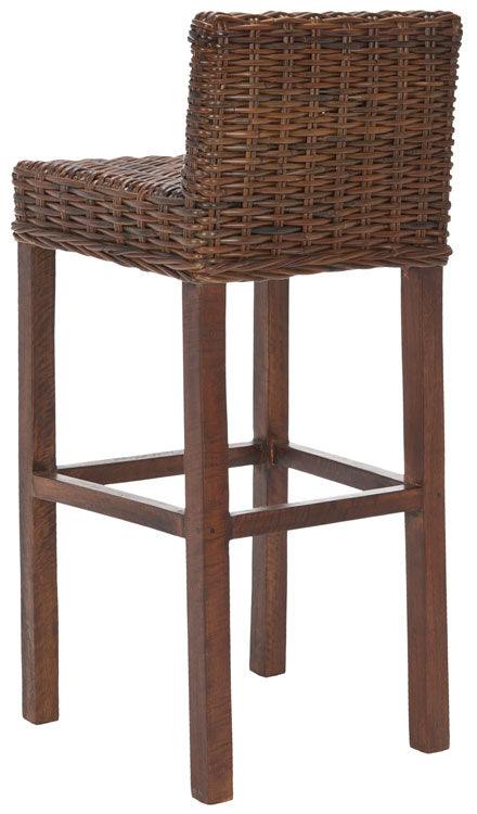 Safavieh Cypress Brown Woven Rattan Bar Stool