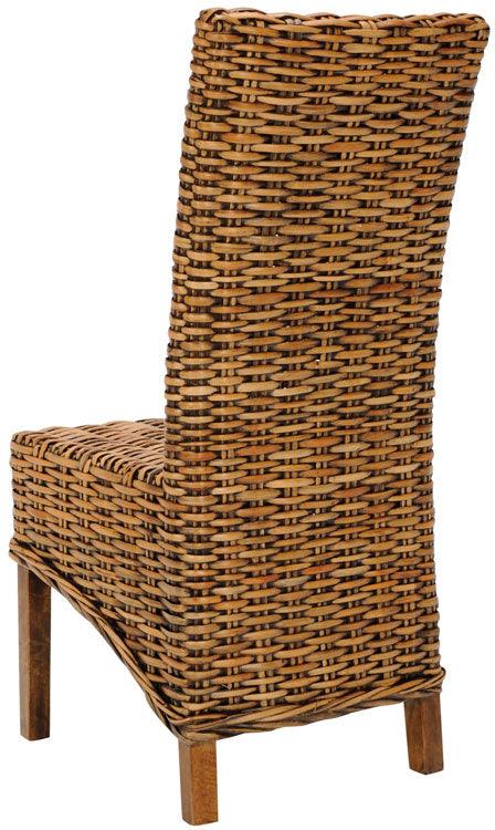 Safavieh Isla Walnut Brown Finished Wicker Side Chair (Set of 2)