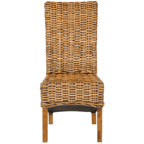 Safavieh Isla Walnut Brown Finished Wicker Side Chair (Set of 2)