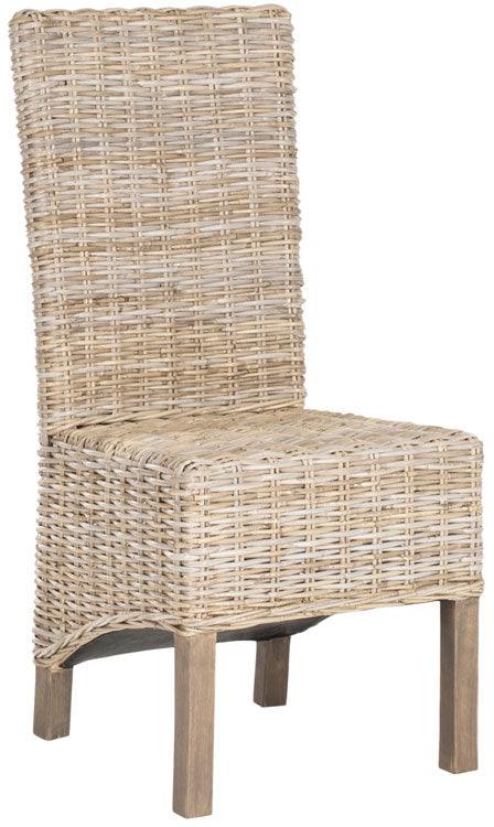 Safavieh Pembrooke Antique Grey-Natural Rattan Side Chair (Set of 2)