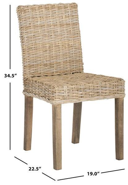 Safavieh Grove Natural Woven Rattan Side Chair (Set of 2)