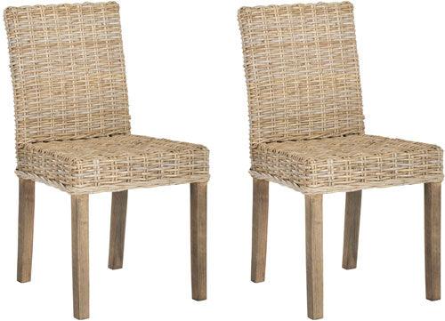 Safavieh Grove Natural Woven Rattan Side Chair (Set of 2)