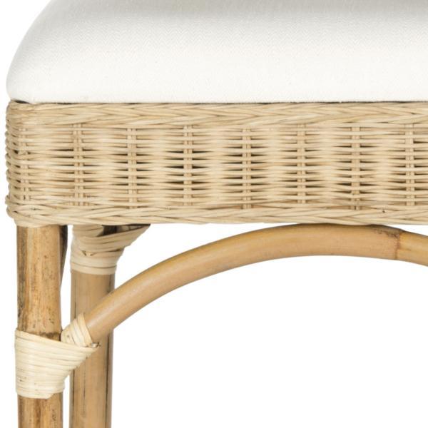 Safavieh Fremont Natural Coastal Chic Rattan Bar Stool