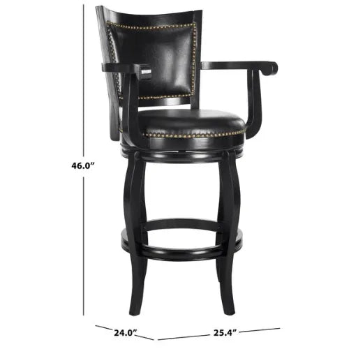 Safavieh Gitano Black Swivel Bar Stool