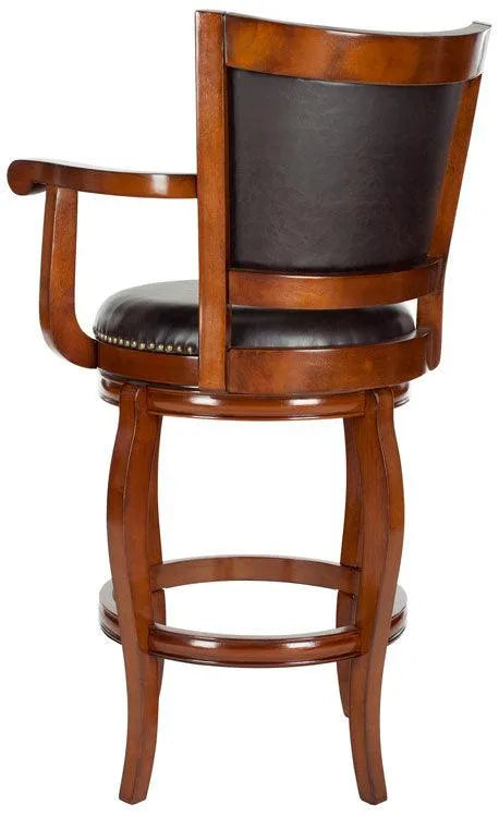 Safavieh Gitano Dark Brown Swivel Bar Stool