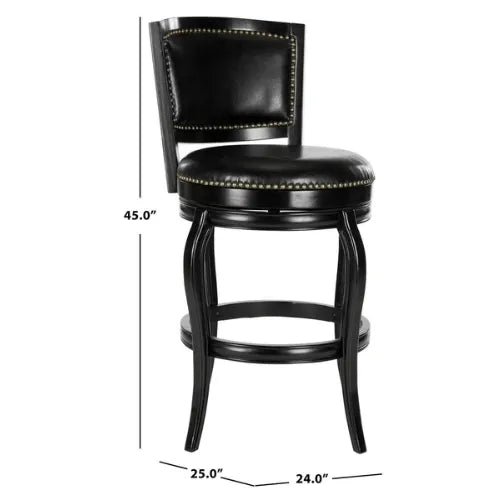 Safavieh Pasquale Black Italian Style Bar Stool