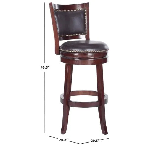 Safavieh Lazzaro Sierra Brown Swivel Bar Stool