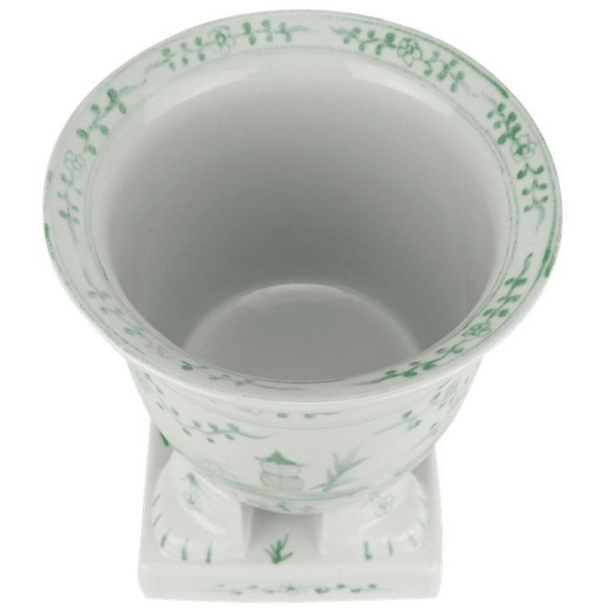 The Enchanted Home Footed Porcelain Planter (Green)