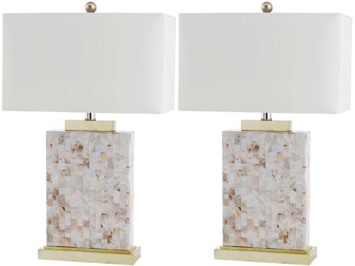 Safavieh Tory Capiz Shell Mosaic Table Lamp (Set of 2)