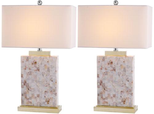 Safavieh Tory Capiz Shell Mosaic Table Lamp (Set of 2)