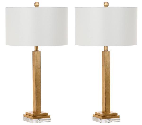 Safavieh Perri Gold Art Deco Table Lamp (Set of 2)