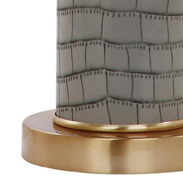 Safavieh Ollie Grey Faux Alligator Table Lamp (Set of 2)