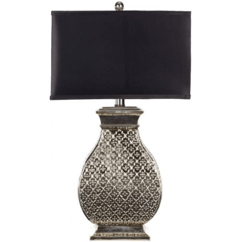 Safavieh Malaga Antique Silver Spanish Revival Table Lamp