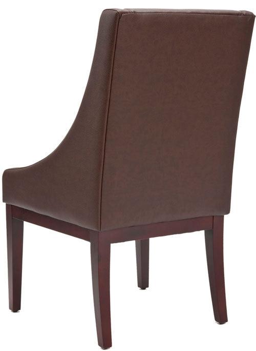 Safavieh Brown Leather Sloping Armchair