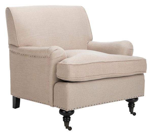 Safavieh Chloe Antique Gold Linen Club Chair