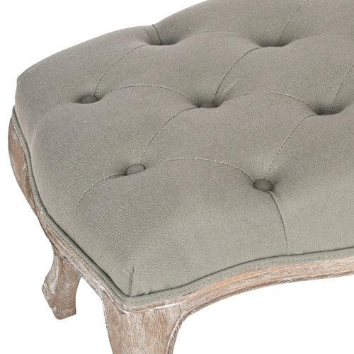 Safavieh Ramsey Sea Mist Linen Tufted Bench