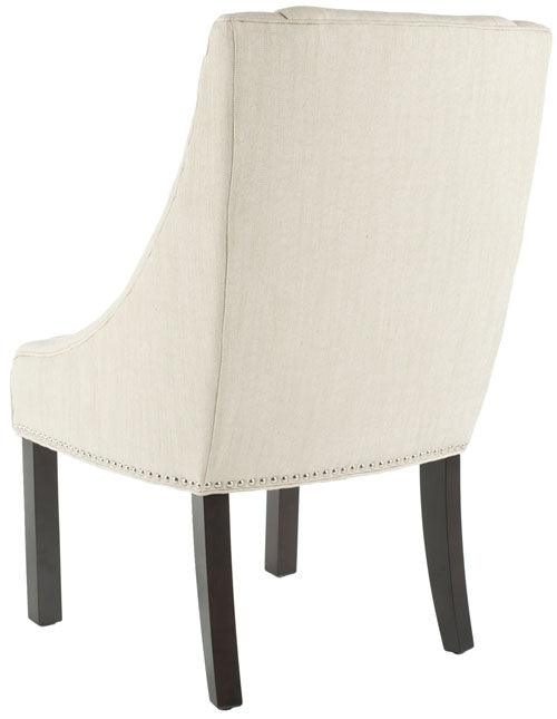 Safavieh Morris Beige Linen Sloping Arm Dining Chair (Set of 2)