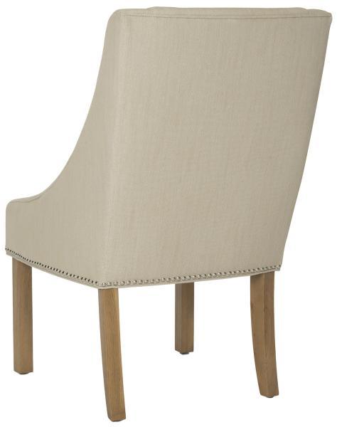 Safavieh Beige Linen Classic Arm Dining Chair (Set of 2)