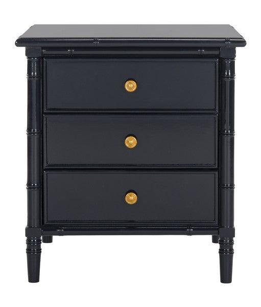 Safavieh Mina Coastal Navy Bamboo Nightstand