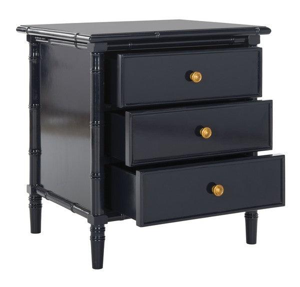 Safavieh Mina Coastal Navy Bamboo Nightstand