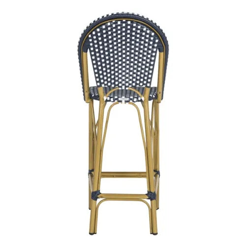 Safavieh Kipnuk Navy-White Indoor Outdoor French Bistro Bar Stool