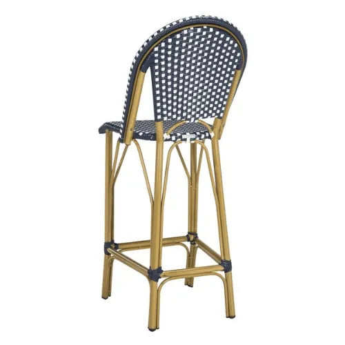 Safavieh Kipnuk Navy-White Indoor Outdoor French Bistro Bar Stool