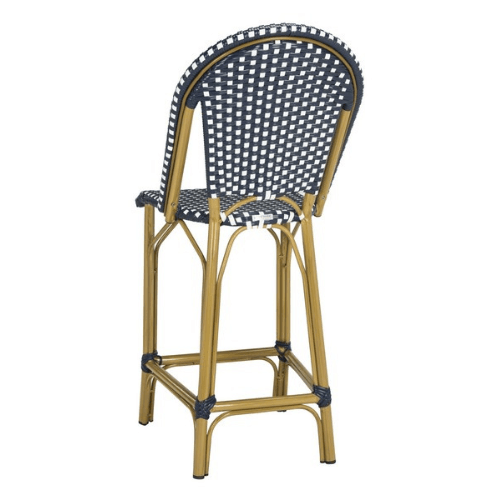 Safavieh Gresley Navy-White Indoor Outdoor French Bistro Counter Stool