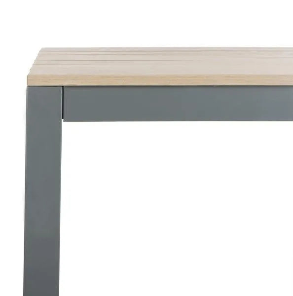 Safavieh Beldan Minimalist Distressed Taupe Outdoor Dining Table