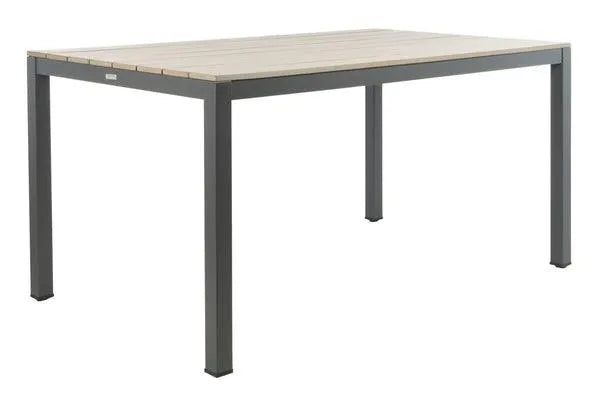 Safavieh Beldan Minimalist Distressed Taupe Outdoor Dining Table