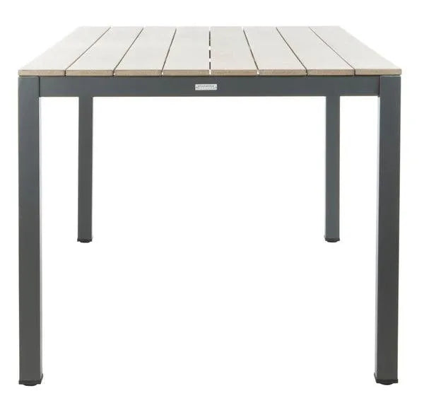 Safavieh Beldan Minimalist Distressed Taupe Outdoor Dining Table