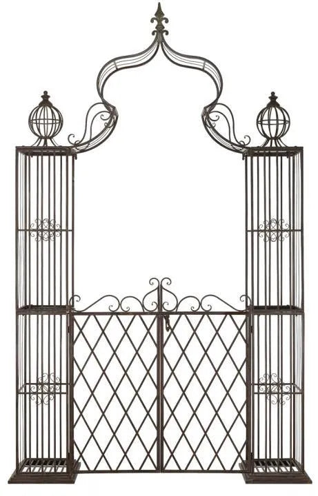 Safavieh Beatrix Rustic Brown Iron Outdoor Garden Arbor