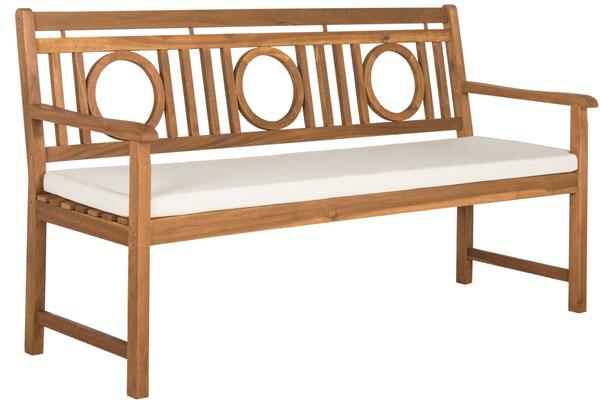 Safavieh Montclair Natural Wood Garden Bench